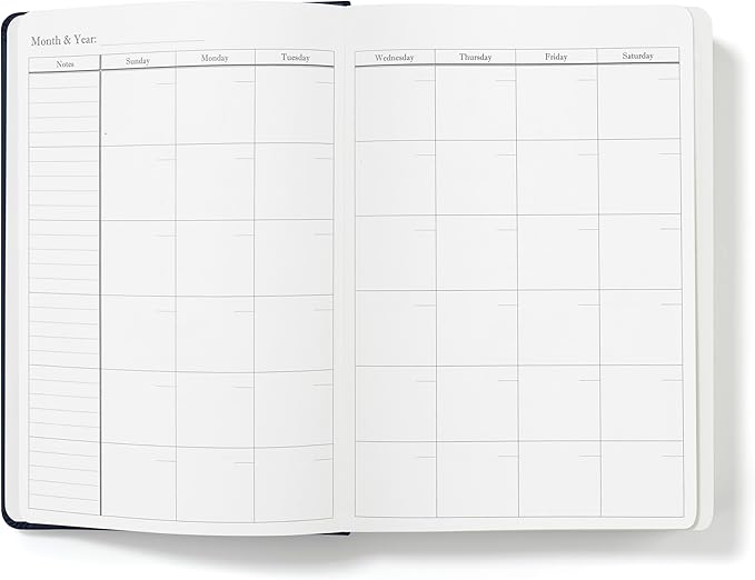 Wykeham's Executive 2026 Undated Daily Journal Planner – US Format – Customization Available (Royal Blue, 8.5"×5.5" - Undated)