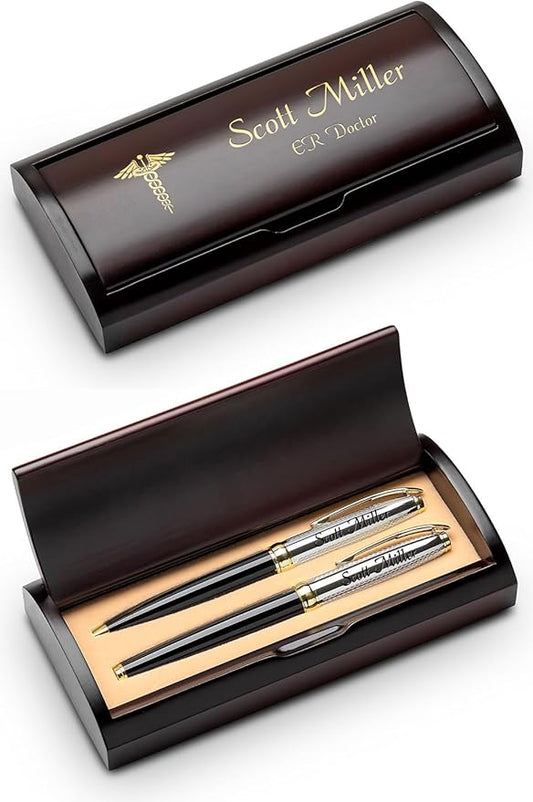 Executive Gift Shoppe | Doctor Theme Personalized Two Piece Pen Set