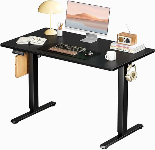 Electric Standing Desk, Adjustable Height Stand up Desk, 40x24 Inches Sit Stand Home Office Desk with Splice Board,Black