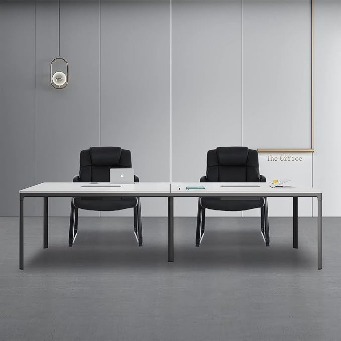 CLATINA Big Tall 500 LBS Wide Guest Chair Heavy Duty, Leather Side Reception Chairs with Sled Base and Armrest, Executive Office Desk Chair No Wheels for Meeting Conference Waiting Room Home, 2 Pack