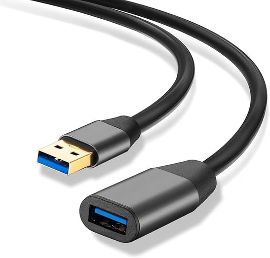 XXONE USB 3.0 Extension Cable 15ft, Aluminum Alloy USB Cable SuperSpeed USB 3.0 Type A Male to Female Extension Cord for Printer,PlayStation, Xbox,USB Flash Drive,Card Reader, Hard Drive, Keyboard