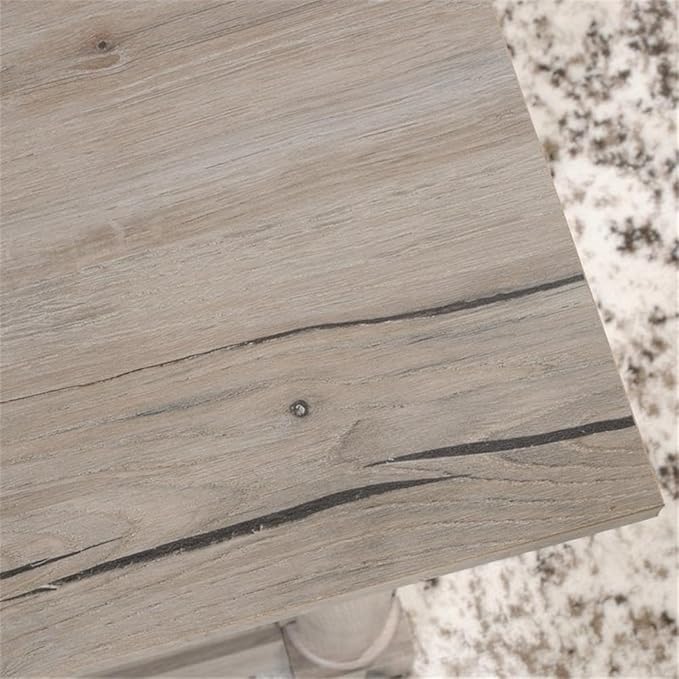 Pemberly Row 65" x 69" Contemporary Engineered Wood L-Shaped Desk with Storage, Drawers, Flip-Down Panel, Grommet Holes, for Home Office/Workspace, in Split Oak Finish