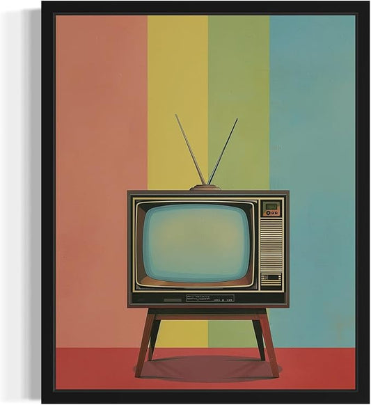 Television Set Pop Art Poster Print, Vintage Retro Wall Art Decor Paintings Classic Artwork for Bedroom Living Room Decorations. 43 (Television Set, 8 x 10 inches, Unframed)