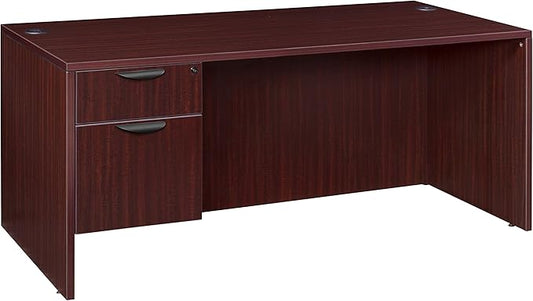 Regency Legacy Single Pedestal Desk, 66" x 30", Mahogany