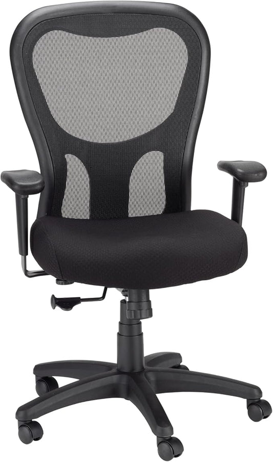 Tempur-Pedic TP9000C Mesh Swivel Task Chair with Tempur Material, Cooling Gel Layer, Adjustable Armrests, and Lumbar Support, Black