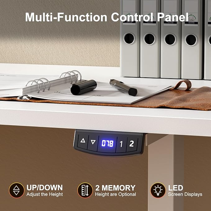 L Shaped Electric Standing Desk,63 Inch Adjustable Height Sit to Stand Corner Desk with Memory Presets,Reversible Computer Table for Home Office,Work and Study,White