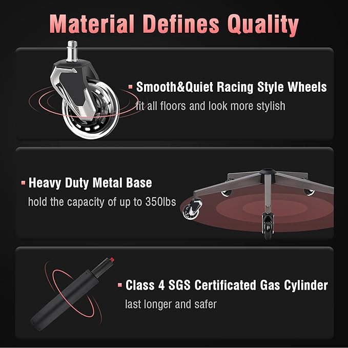 Large High Back Office Chair - Adjustable Lumbar Support Flip Up Arms Heavy Duty Quiet Wheels Metal Base Breathable Bonded Leather Ergonomic Executive Computer Desk Chair with Storage Bags, Pink