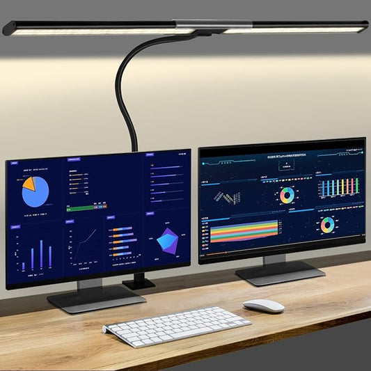 LED Desk Lamp for Office Home, an Eye-Protecting Architect's Work Light with Clips，33 inches, 24W，Ultra-Bright 1336 lumens，Adjustable lightTableOffice Desk lamp