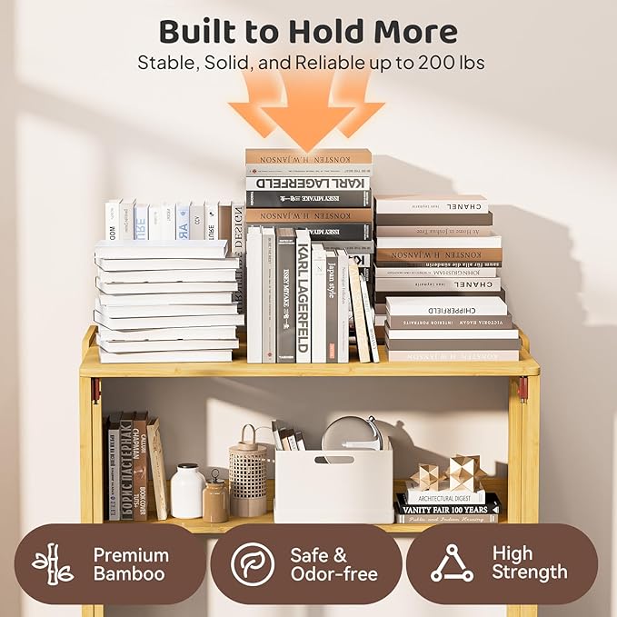 32.7" Bamboo Folding Desk, Space-Saving Foldable Computer Desk for Small Spaces, Portable Home Office Writing Desk for Bedroom, Study, or Apartment, Easy Assembly,Natural