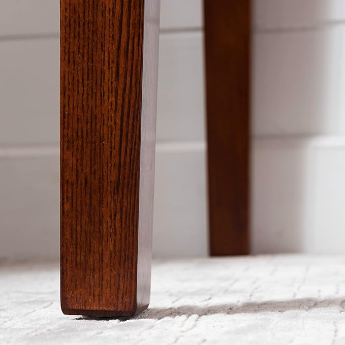 Leick Home 82400 Mission Writing Computer Desk with Drop Front Keyboard Drawer, for Home Office, Solid Wood, Mission Oak