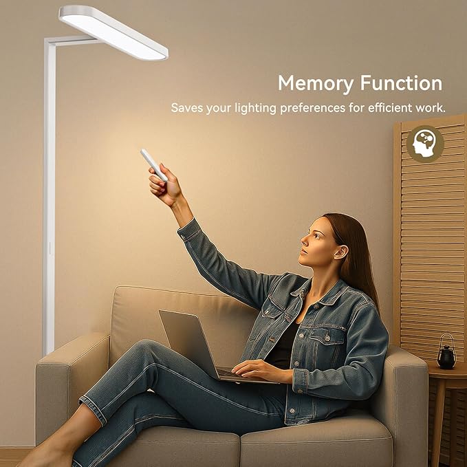 LASTAR Floor Lamp, 7 Brightness Levels Eye-Caring Remote-Control 70'' Led Floor Reading Lamp, 4000K, 9,000LM Standing Lamp Suitable for Living Room, Office, Conference Room, Study, and Piano Room