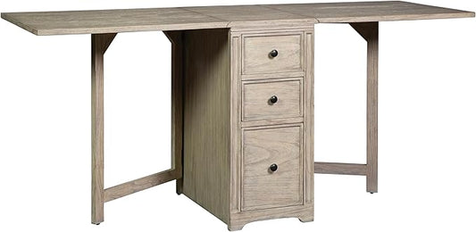 Hekman Drop Leaf Desk with Storage - Wooden Home Office Table with Drawers, Executive Writing Table for Workspacesl, Modern Secretary Desk with File Drawer - Compact Workstation for Small Spaces
