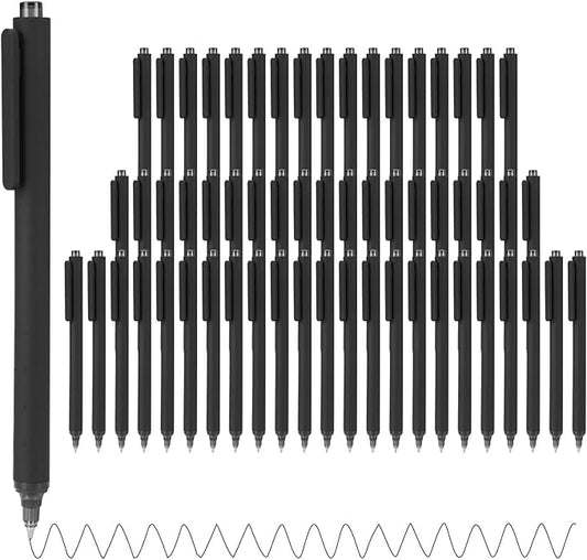 WY WENYUAN Pens Bulk, 60-Pack Black Ballpoint Pens (1.0mm Medium Point) - Smooth Writing No-Smear Click-Type Bulk Pens for School,Corporate,Journals