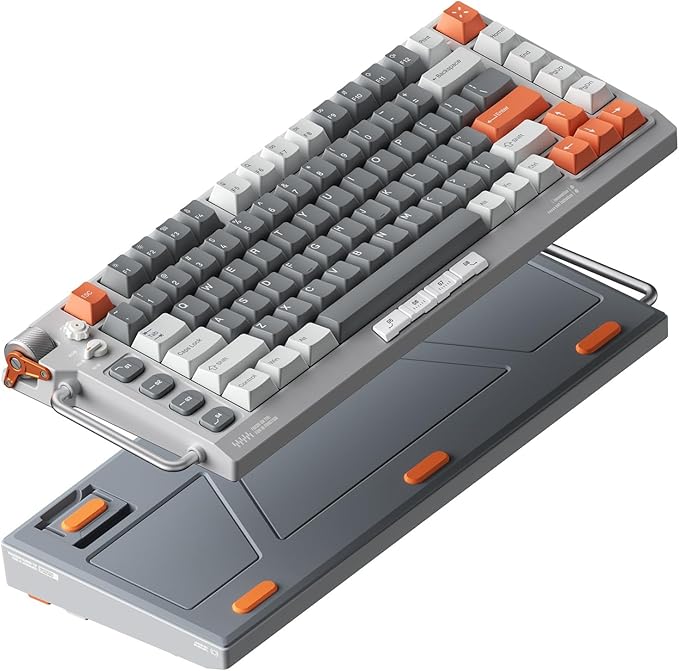 nuphy Field75 HE Magnetic Switch Gaming Keyboard,83 Keys Wired Keyboard,One Knob Volume Control, Hall Effect Sensors,Adjustable Actuation,8000 Hz Polling Rate,Rapid Trigger-Magnetic Jade Switch