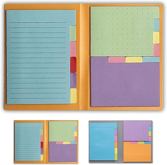 Panda Planner Sticky Notes Set – 140 Spring Colors Sticky Notes for Home, Office, & School – Tabbed, Dotted, Blank, & Lined Sticky Notes for Productivity & Organization (Spring Colors)