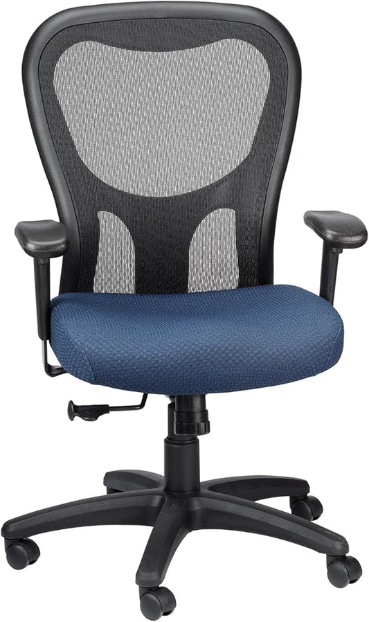 Tempur-Pedic TP9000C Mesh Swivel Task Chair with Tempur Material, Cooling Gel Layer, Adjustable Armrests, and Lumbar Support, Navy