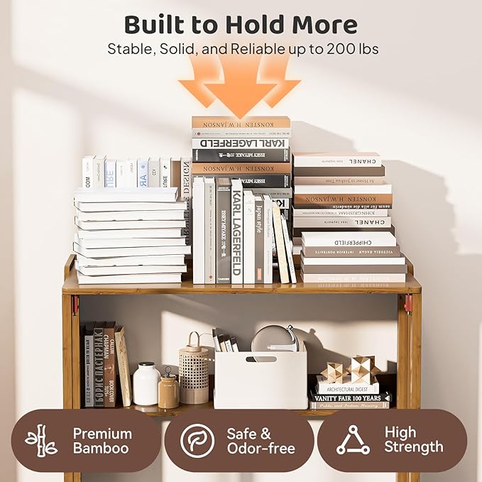 32.7" Bamboo Folding Desk, Space-Saving Foldable Computer Desk for Small Spaces, Portable Home Office Writing Desk for Bedroom, Study, or Apartment, Easy Assembly,Brown