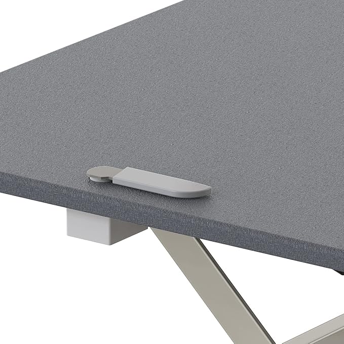 SHW 36-Inch Height Adjustable Standing Desk Converter Sit to Stand Riser Workstation, Gray