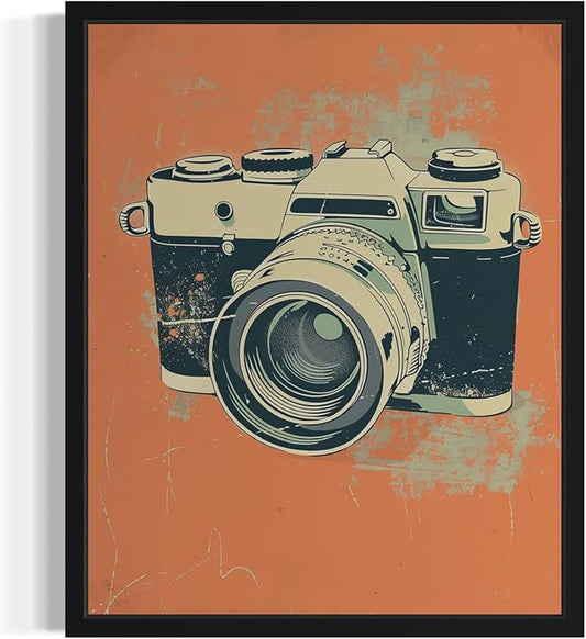 Vintage Camera Pop Art Poster Print, Vintage Retro Wall Art Decor Paintings Classic Artwork for Bedroom Living Room Decorations. 43 (Vintage Camera, 16 x 20 inches, Unframed)