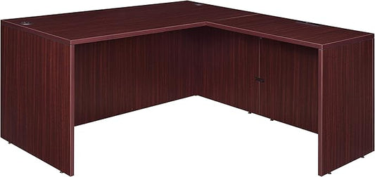 Regency with with Return Legacy L-Desk Shell, 66" x 30", Mahogany