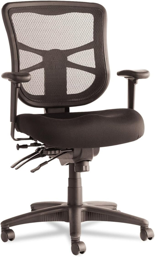Alera Elusion Series Mesh Mid-Back Multifunction Chair, Black
