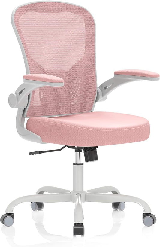 Office Chair, Ergonomic Desk Chairs 330LBS Capacity High Back Mesh Computer Chair with Flip-up Armrests, Comfy Work Chair with Adjustable Lumbar Support