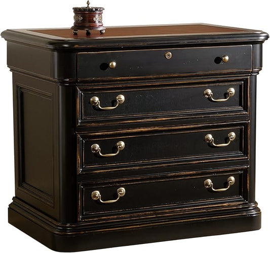 Hekman Furniture Louis Philippe Executive File Cabinet – Solid Wood Office File Storage Cabinet with Drawers Traditional 2 Drawer Wooden Filing Cabinets for Home Office Locking Legal Size