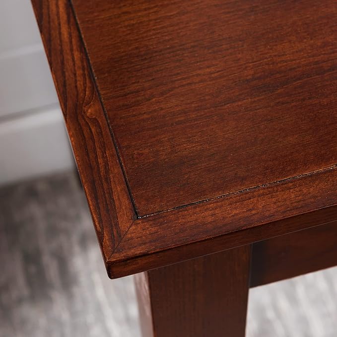 Leick Home 82400 Mission Writing Computer Desk with Drop Front Keyboard Drawer, for Home Office, Solid Wood, Mission Oak