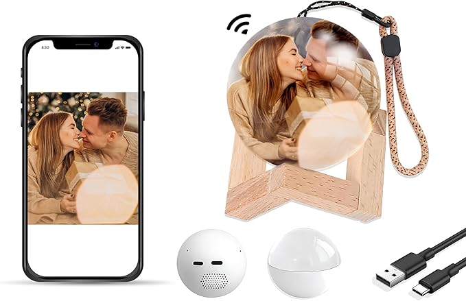 Memory Orb Custom Video Sphere, Memory Orb Ball Ornament, Crystal Ball Video Player for Family or Friends, Personalized 3D Ultrasound Crystal for Birthday Anniversary Christmas or Any Occasion