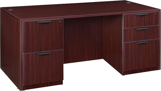 Regency Legacy Double Full Pedestal Desk 71" Mahogany