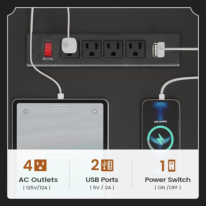 SEDETA Farmhouse 69" Executive L Shaped Desk, Home Office Desk with Drawers and Storage Cabinet & Power Outlet, Corner Computer Desk, White