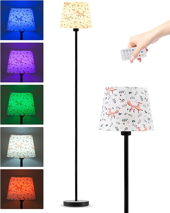 UMEXUS Cordless Rechargeable Floor Lamp for Bedroom, 57" Battery Operated Dimmable Floor Lamp, Small Corner Standing Light with Remote & Timer Portable Bedside Outdoor Patio Kids Room Ambient Lighting