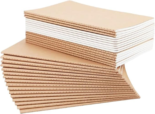32 Pack A5 Blank Notebook Journals for travelers,students and office,Writing diary Subject Notebooks, Blank thick paper,60Pages, 30 Sheets,8.3x5.5inch