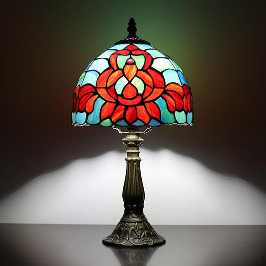 Tiffany lamp 8-inch Vintage Stained Glass Table lamp are Suitable for bedrooms Bedside, Living Rooms Night Lights and Home Offices