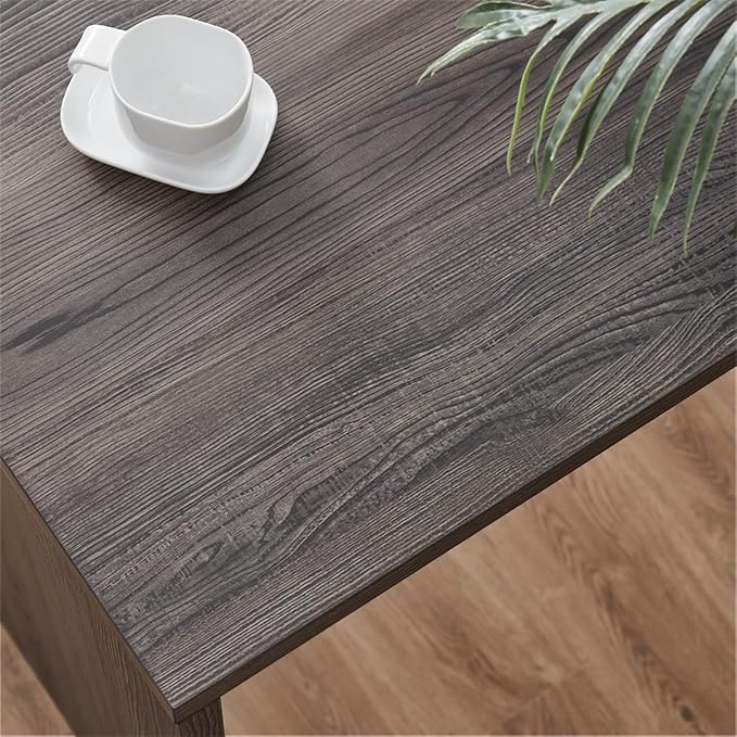 HSH L Shaped Computer Desk with Drawers, 360 Rotating L Shape Desk with Storage Cabinet Shelves, Industrial Home Office Desk for Executive Writing Study Work, Dark Wood Table Swivel Desk, Gray 55 Inch