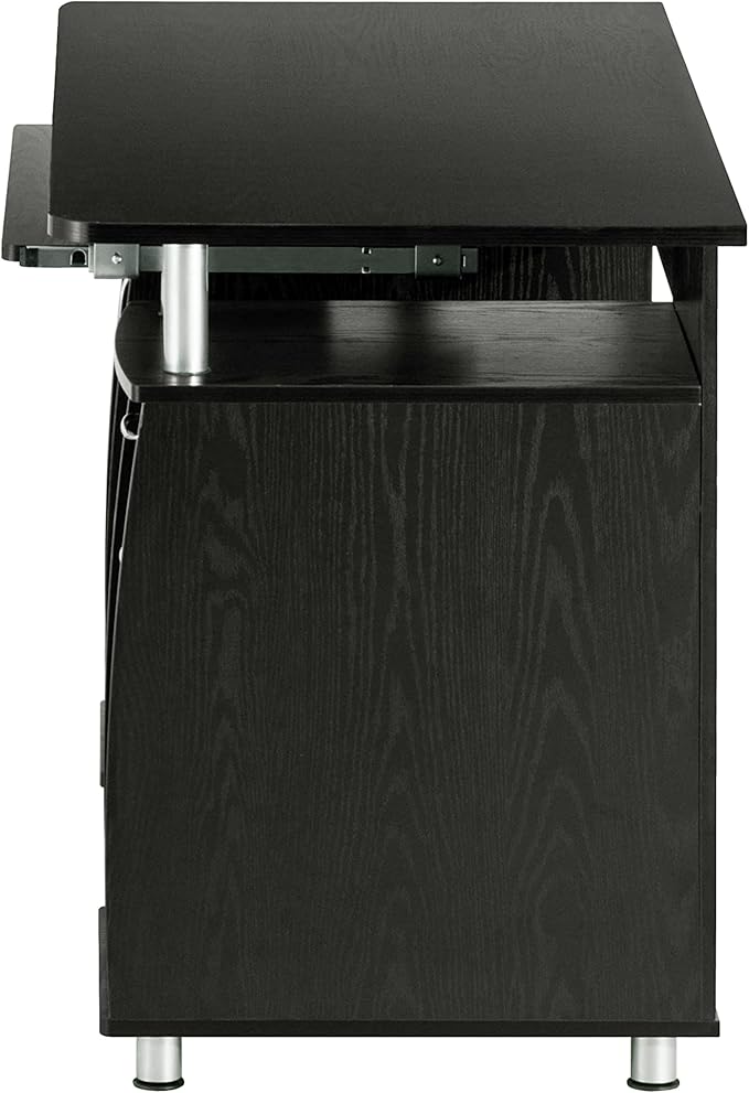 Techni Mobili 47.25" Ergonomic Computer Drawers & File Cabinet for Home Office Storage, Espresso Writing Desk