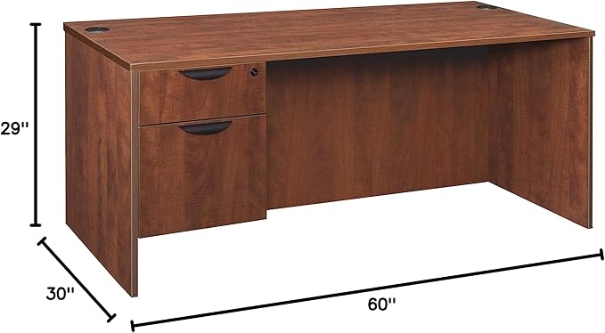 Regency Legacy Single Pedestal Desk, 60" x 30", Cherry