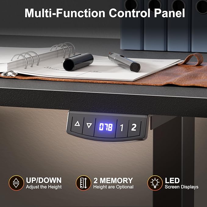 L Shaped Electric Standing Desk,63 Inch Adjustable Height Sit to Stand Corner Desk with Memory Presets,Reversible Computer Table for Home Office,Work and Study,Black