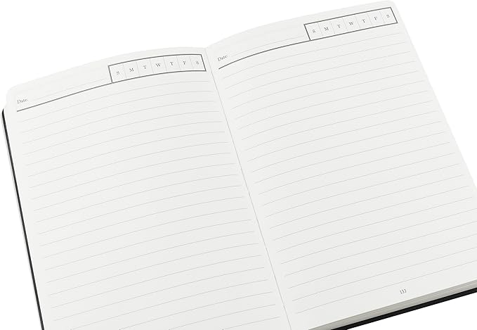 Wykeham's Executive 2026 Undated Daily Journal Planner – US Format – Customization Available (Black, 8.5"×5.5" - Undated)