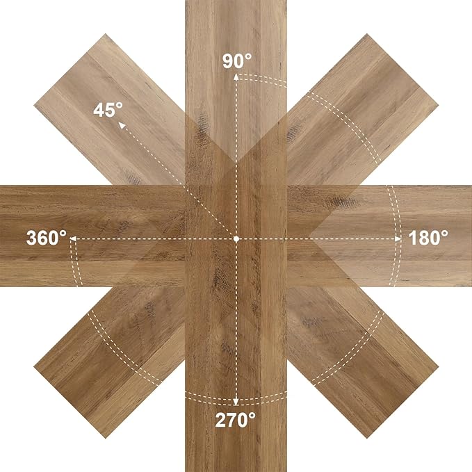 HSH 360 Rotating L Shaped Desk with Drawers, L Shape Computer Desk with Storage Cabinet Shelves, Rustic Home Office Desk for Executive Writing Study Work, Wood Table Swivel Desk, Rustic Oak, 55 Inch