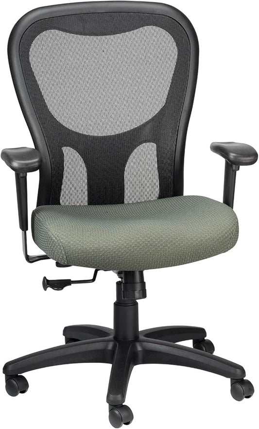 Tempur-Pedic TP9000C Mesh Swivel Task Chair with Tempur Material, Cooling Gel Layer, Adjustable Armrests, and Lumbar Support, Olive