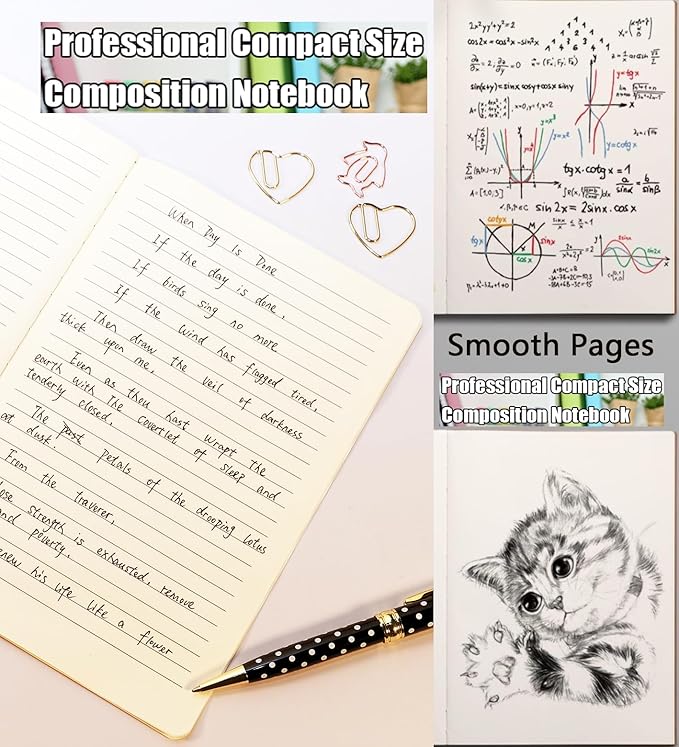 12 Pack Notebooks Bulk, Kraft Cover Lined Blank College Ruled Travel Journals with Rainbow Spines For Women Students Business, 60 Pages, 8.3”x 5.5”, A5, 12 Colors