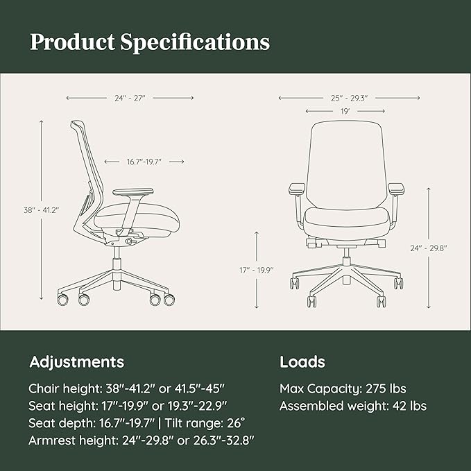 Branch Ergonomic Chair Pro - Mesh Office Chair with 14 Points of Adjustment - Height, Depth & Tilt Adjustable - 5D Armrests - Forward Tilt, Smooth Recline, and Lumbar Support - Black