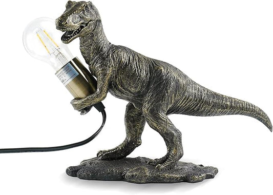 GY Dinosaur Animal Table Lamp Modern Animal Shape Table Lamp Vintage Resin Lighting Perfect for Bedroom, Living Room, Office, College Dorm