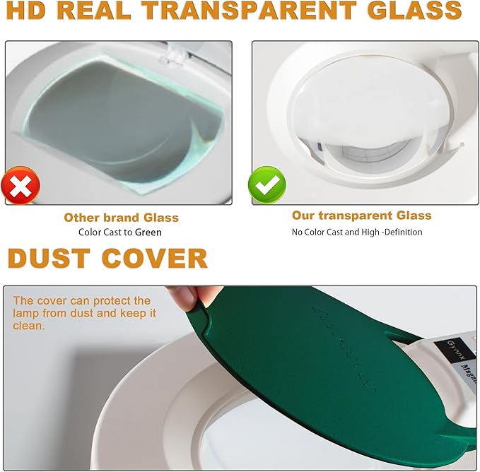 10X Magnifying Glass with Light and Stand,LED Dimmable Lighted Desk Lamp with Clamp,Magnifier Hands Free-Adjustable Stainless Steel Bracket,for Crafts Hobbies Reading Painting Sewing Close Work