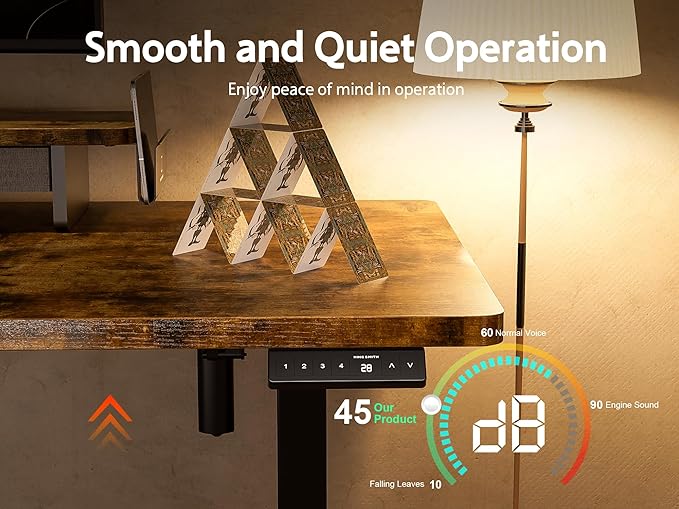 63x24 Inches Electric Standing Desk with Drawer and Monitor Stand, Height Adjustable Sit to Stand up Desk for Home Office, Ergonomic Computer Table with Phone Holder, 3 Hooks, Oak
