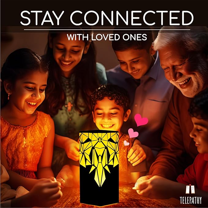 Telepathy Lamp - Friendship Lights, Long Distance Touch Lamps, Raining Diamonds Design with Apple Watch Connectivity, Simple App Based Set-up (Set of 2)