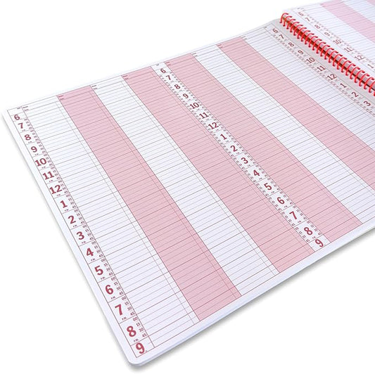 Portage Business Appointment Book and Daily Planner – Undated Appointment Book, Hourly Planner in 15 Minute Intervals, Durable With Extra Thick Cover, Spiral Bound With Rounded Pages – 41 x 35