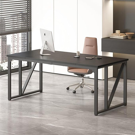 NSdirect Computer Desk 70×30.7Inch Gaming Desk with Deeper & Thicker Desktop, Office Desk Work Desk for Home Office, Black