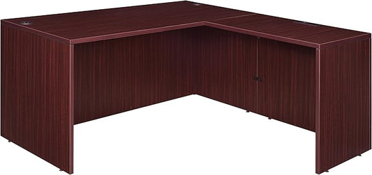 Regency with with Return Legacy L-Desk Shell, 71", Mahogany